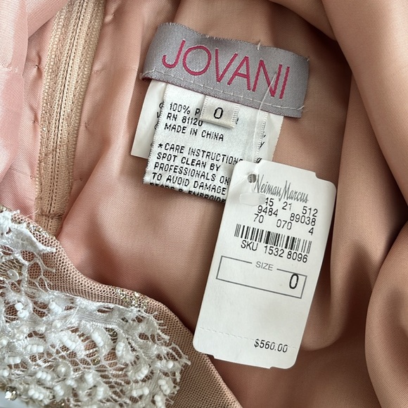 New Jovani Mini Wedding Evening Dress Sz 0 - Picture 5 of 6